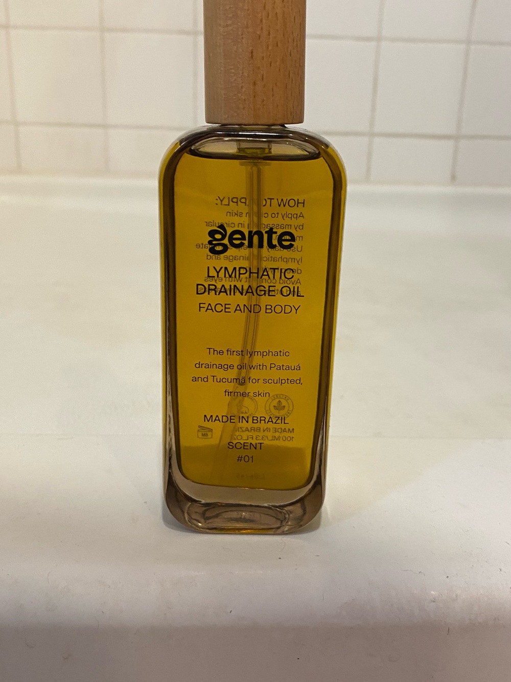 Gente Lymphatic Drainage Oil Face & Body - Amber Oil Brazilian oil